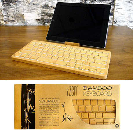 iZen Bamboo Keyboard for iPad and desktop keyboards