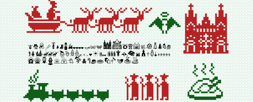 Christmas Suboel bitmap font