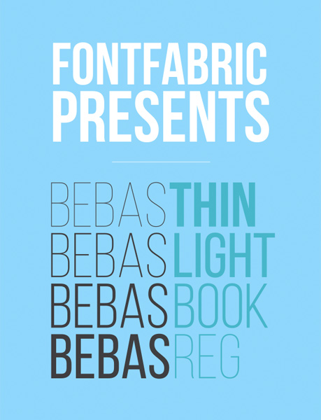 free fonts 2014 Bebas Neue
