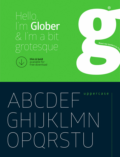 free fonts 2014 Glober