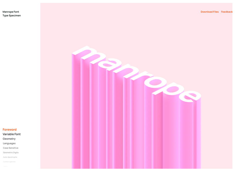 Manrope Font